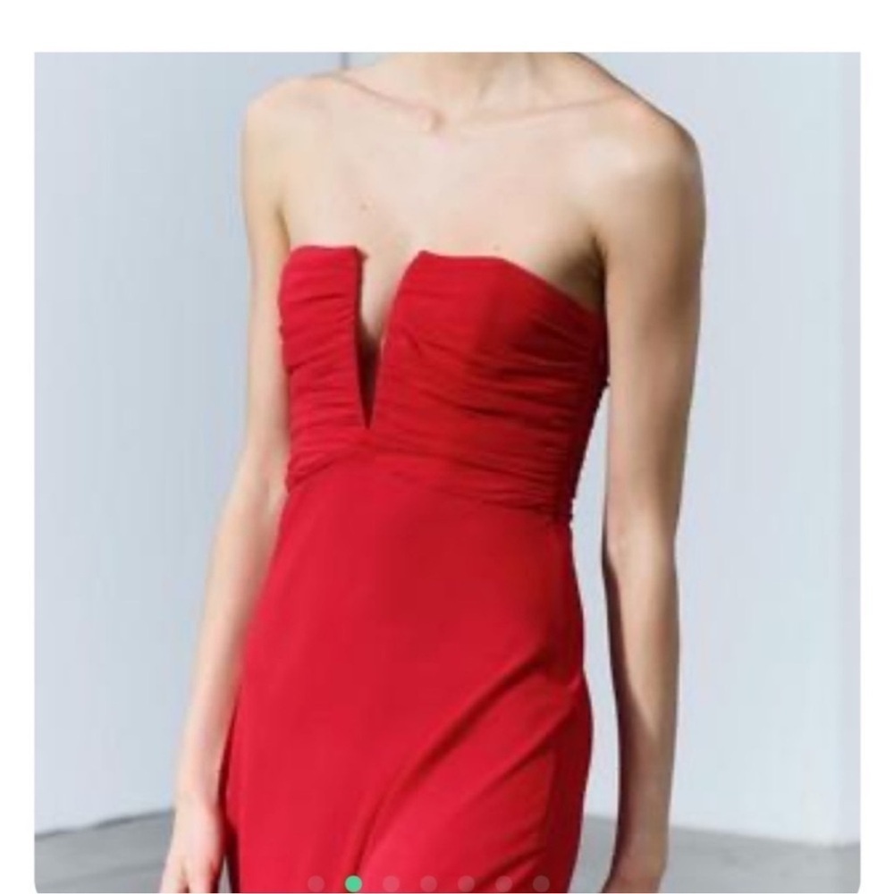 ZARA RUCHED STRAPLESS DRESS SIZE S NWT - Picture 8 of 13
